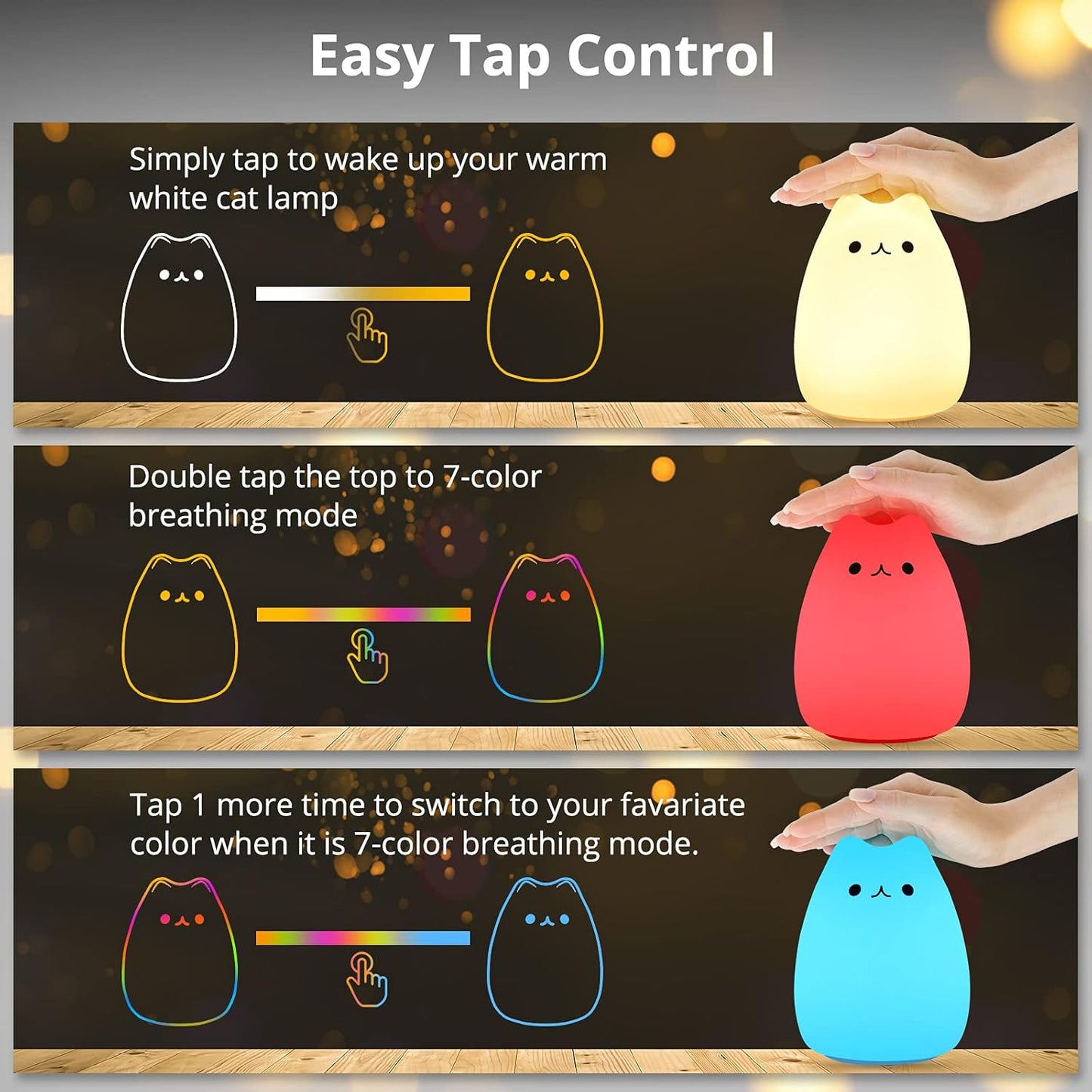 Little Cat Silicone Night Light