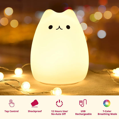 Little Cat Silicone Night Light