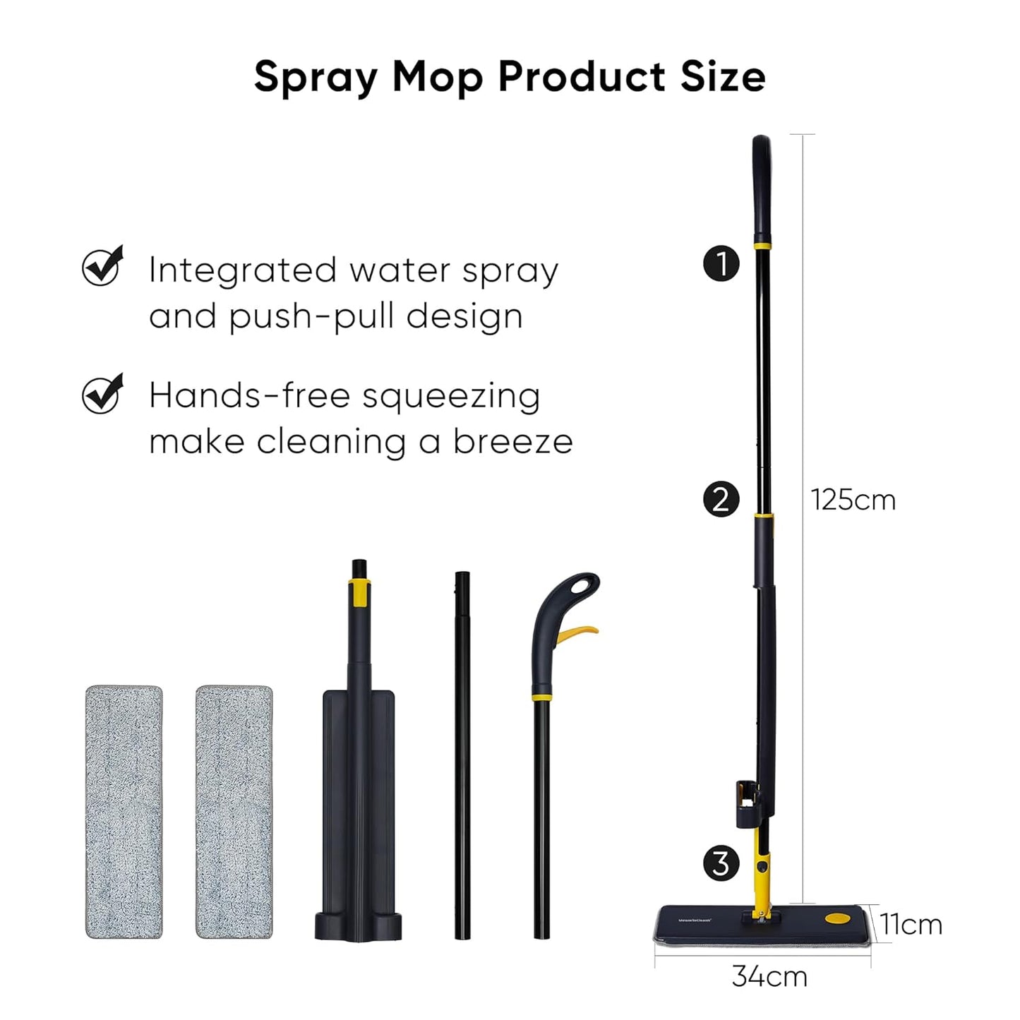 All-in-One Foldable Cleaning Mop with 360° Rotation