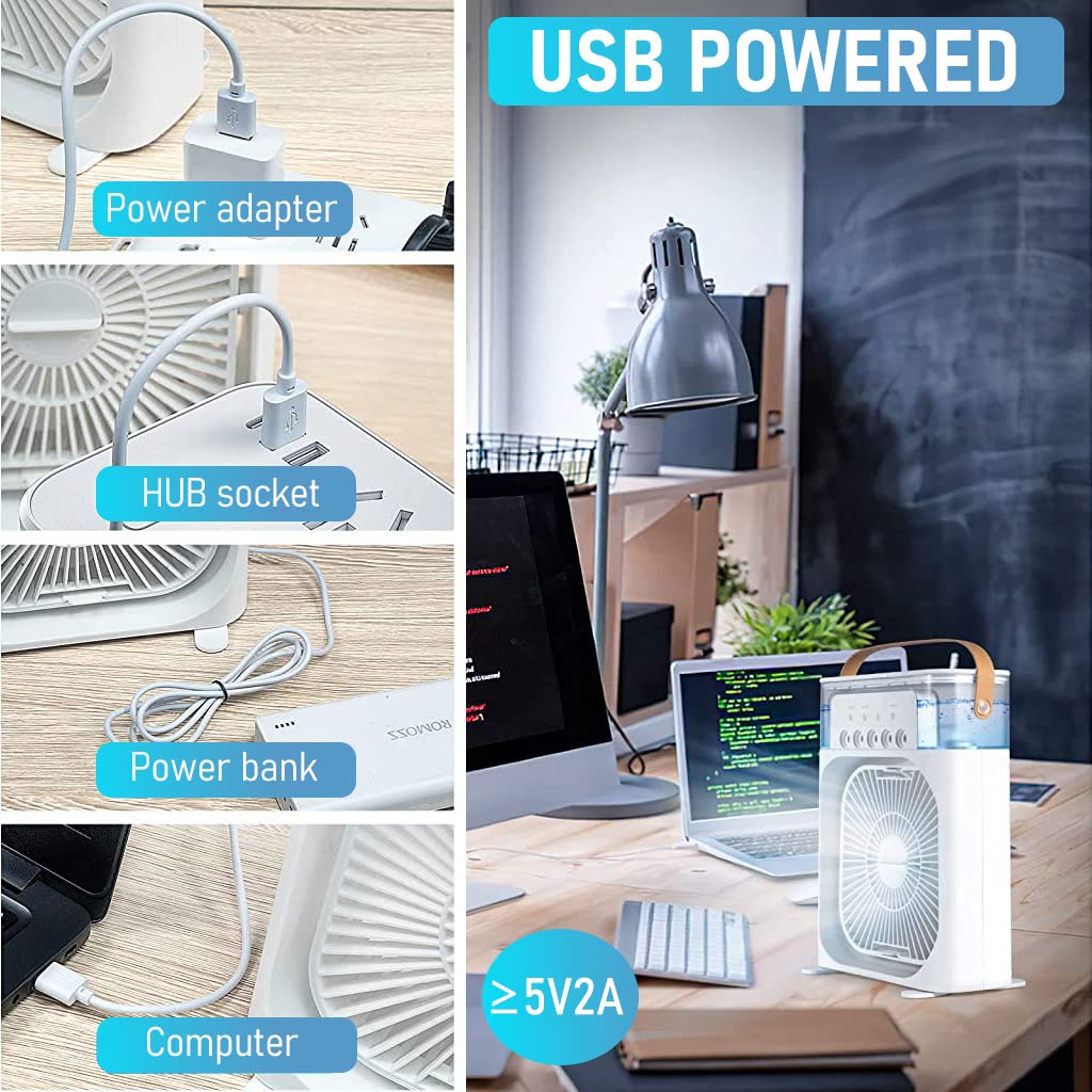 Portable Mist Fan & Mini Air Cooler