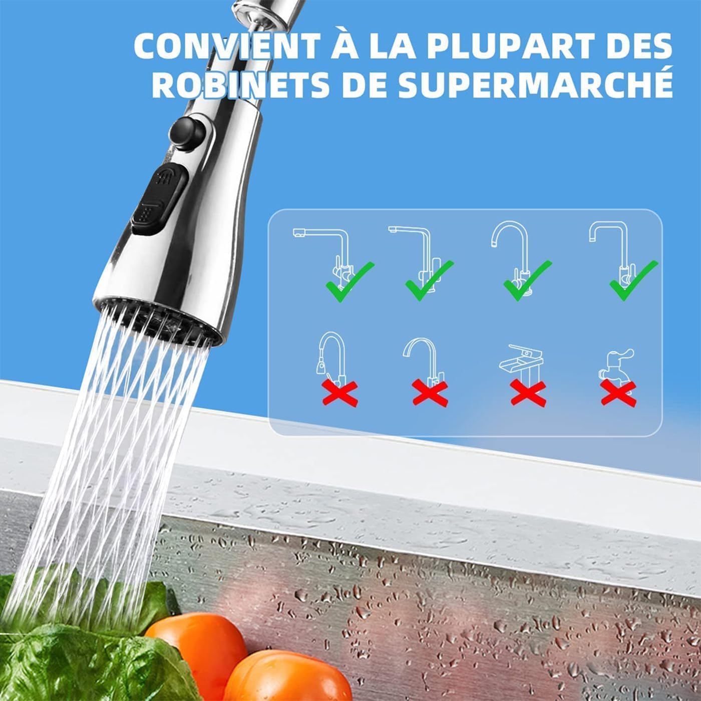 3 Modes Rotating Kitchen Sink Faucet