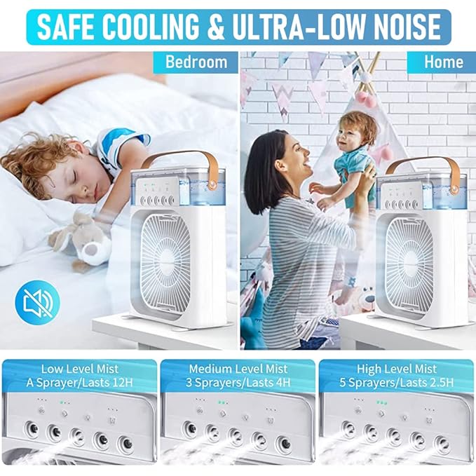 Portable Mist Fan & Mini Air Cooler