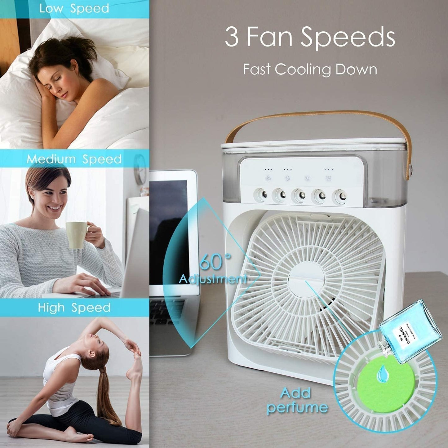 Portable Mist Fan & Mini Air Cooler