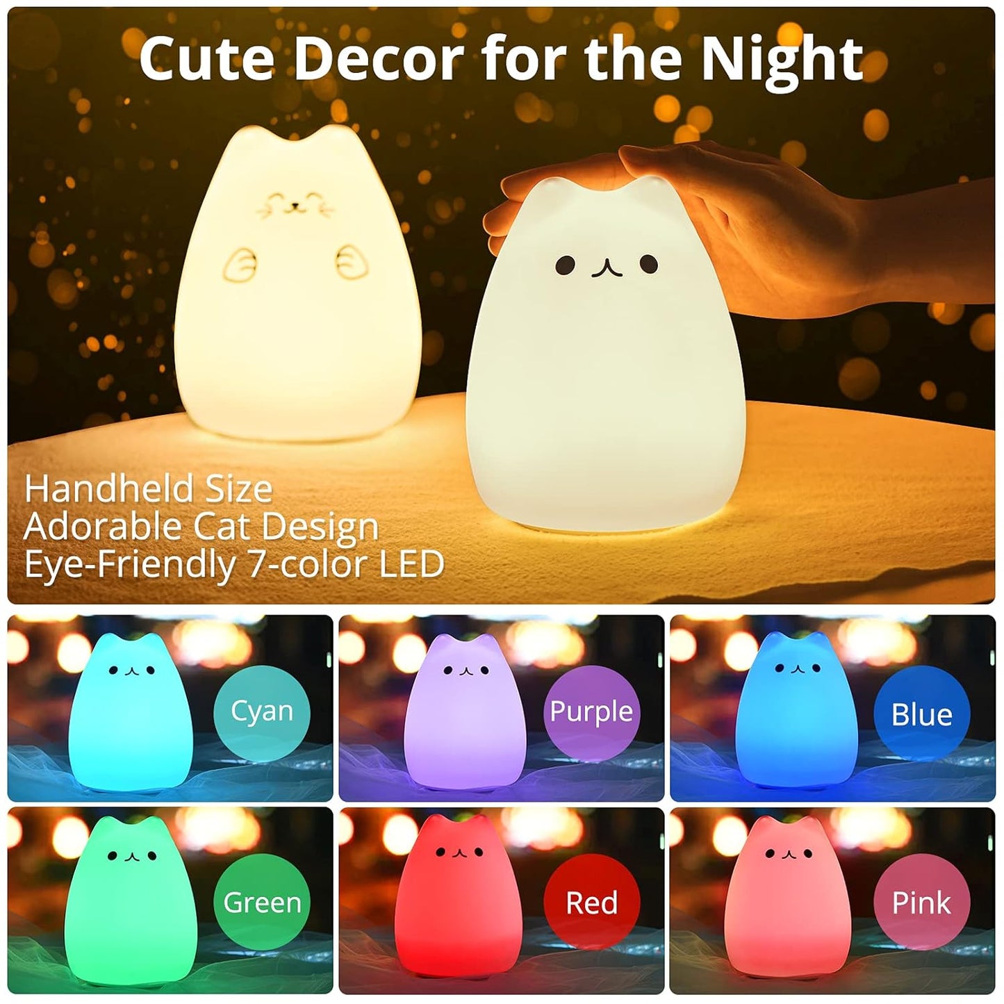 Little Cat Silicone Night Light