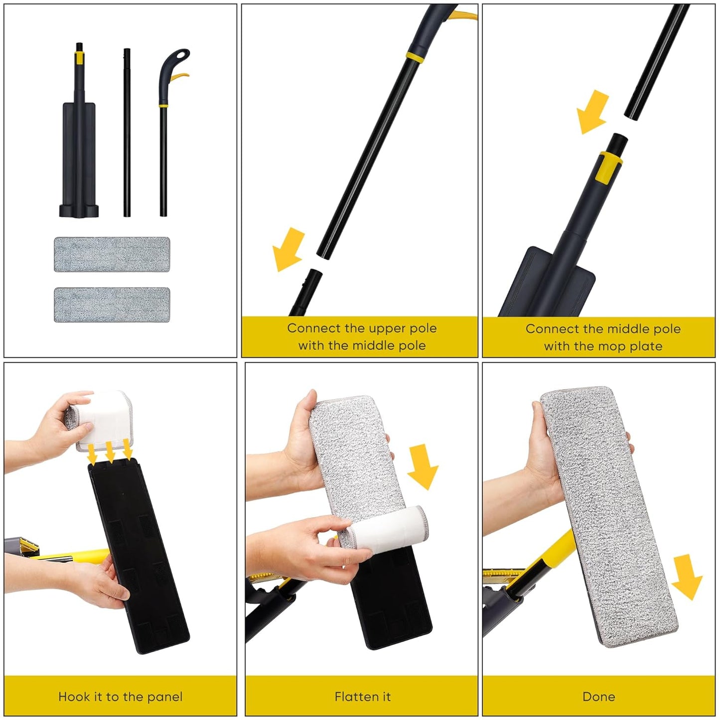 All-in-One Foldable Cleaning Mop with 360° Rotation
