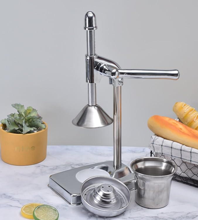 Load video: 🍹 No Power. No Noise. Just Pure Juice!Extract every drop of freshness with our Manual Steel Juicer 💪Quick, healthy &amp; built to last!